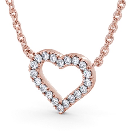 Heart Design Diamond Pendant 9K Rose Gold PNT167_RG_THUMB1 