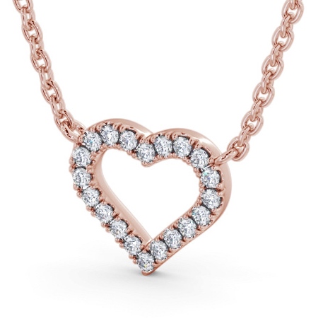 Heart Design Diamond Pendant 18K Rose Gold PNT167_RG_THUMB1