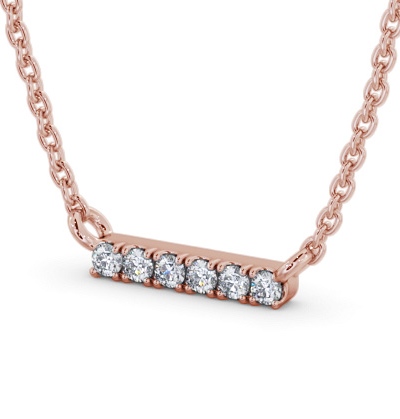 Bar Style Diamond Pendant 9K Rose Gold PNT169_RG_THUMB1