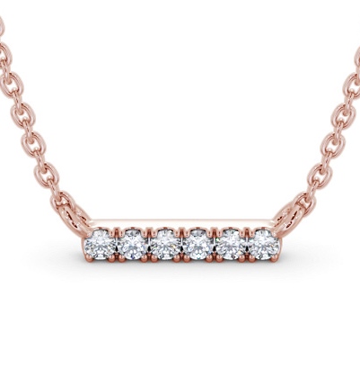 Bar Style Diamond Pendant 9K Rose Gold PNT169_RG_THUMB2 