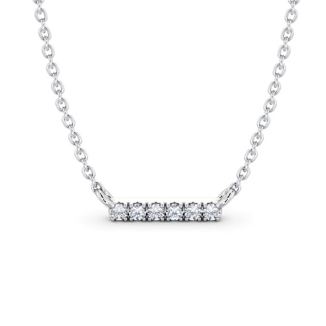 Bar Style Diamond Pendant 9K White Gold - Onali PNT169_WG_UP