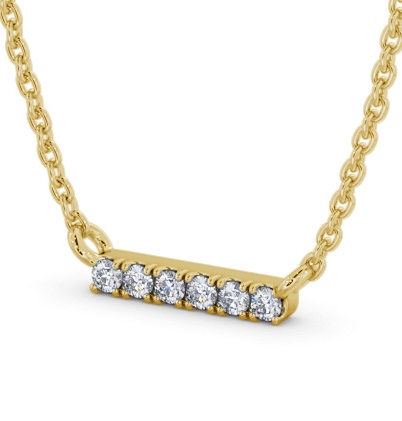 Bar Style Diamond Pendant 9K Yellow Gold PNT169_YG_THUMB1