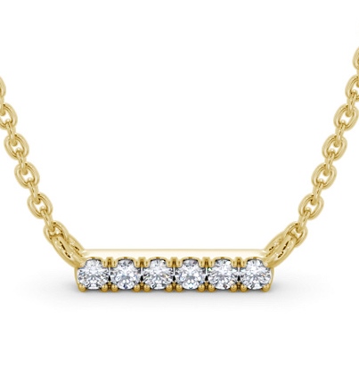 Onali Bar Style Pendant Round Diamond PNT169_YG_THUMB2 