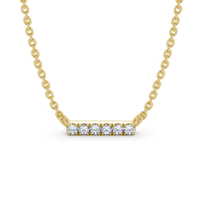 Bar Style Diamond Pendant 18K Yellow Gold - Onali PNT169_YG_UP