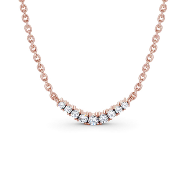 Bar Style Diamond Pendant 18K Rose Gold - Howley PNT170_RG_UP