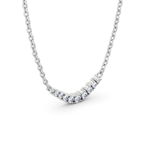 Bar Style Diamond Pendant 9K White Gold - Howley PNT170_WG_FLAT