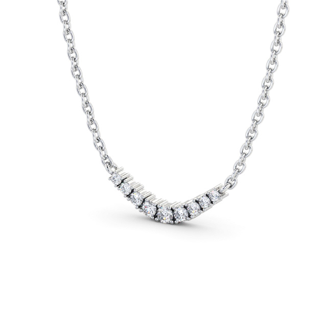 Bar Style Diamond Pendant 9K White Gold - Howley PNT170_WG_SIDE