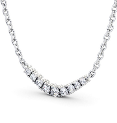 Bar Style Diamond Pendant 18K White Gold - Howley PNT170_WG_THUMB1