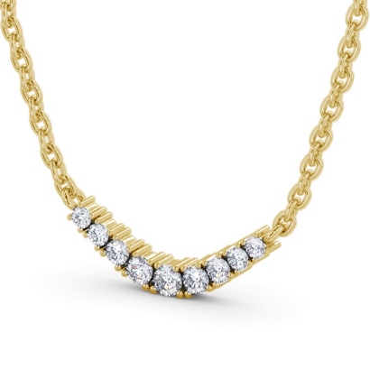 Bar Style Diamond Pendant 18K Yellow Gold - Howley PNT170_YG_THUMB1