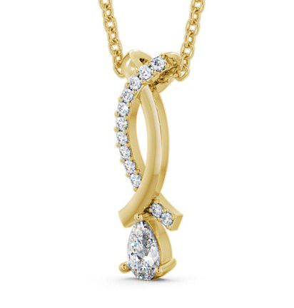 Drop Pear Diamond Pendant 9K Yellow Gold - Halling PNT17_YG_THUMB1
