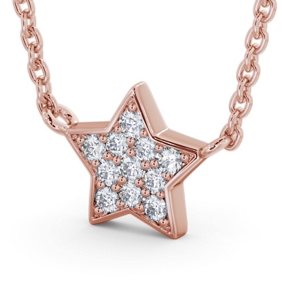 Star Style Diamond Cluster Pendant 9K Rose Gold PNT182_RG_THUMB1 