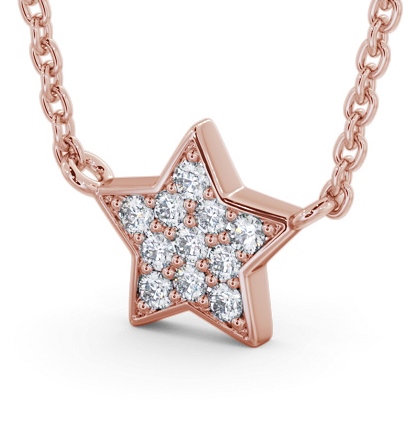 Star Style Diamond Cluster Pendant 18K Rose Gold PNT182_RG_THUMB1