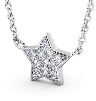 Star Style Diamond Pendant 9K White Gold - Rosina PNT182_WG_THUMB1