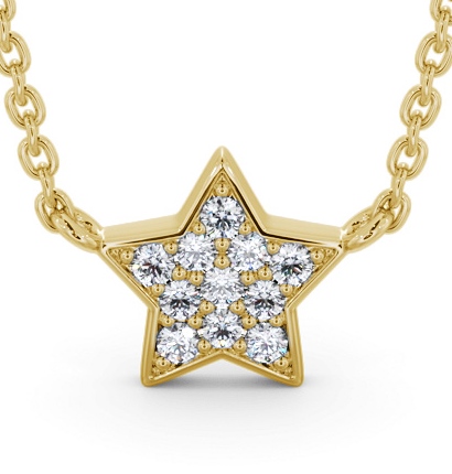  Star Style Diamond Pendant 18K Yellow Gold - Rosina PNT182_YG_THUMB2 
