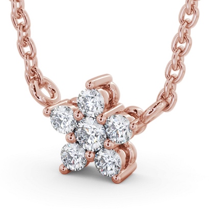 Star Style Five Diamond Pendant 9K Rose Gold PNT183_RG_THUMB1