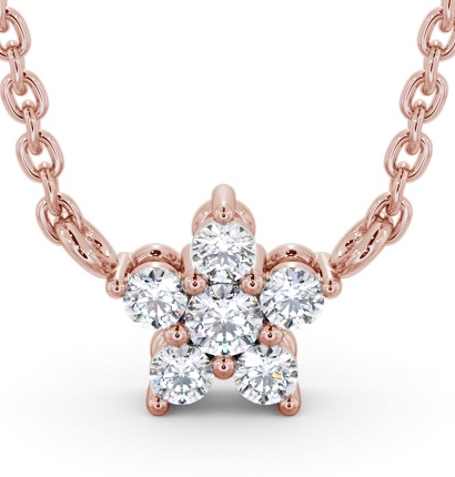  Star Style Diamond Pendant 9K Rose Gold - Dolan PNT183_RG_THUMB2 