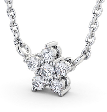 Star Style Diamond Pendant 9K White Gold - Dolan PNT183_WG_THUMB1