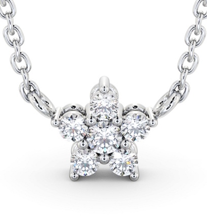  Star Style Diamond Pendant 18K White Gold - Dolan PNT183_WG_THUMB2 