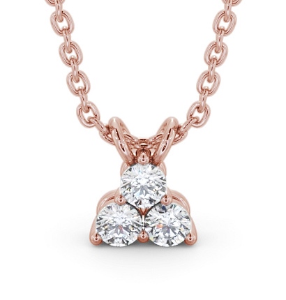  Triangle Style Diamond Pendant 18K Rose Gold - Aleena PNT184_RG_THUMB2 
