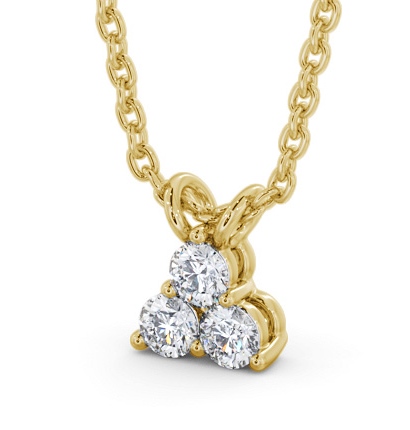  Triangle Style Diamond Pendant 18K Yellow Gold - Aleena PNT184_YG_THUMB1 