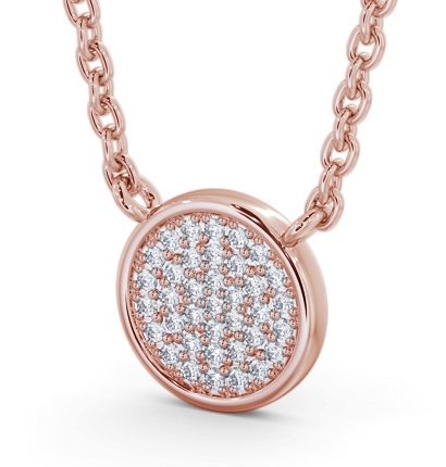 Circle Style Diamond Cluster Pendant 18K Rose Gold PNT185_RG_THUMB1