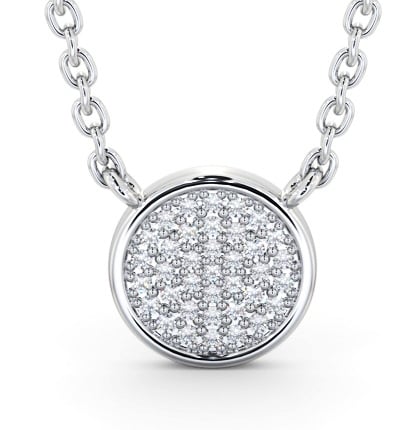 Circle Style Diamond Pendant 18K White Gold - Kinlet PNT185_WG_THUMB2 