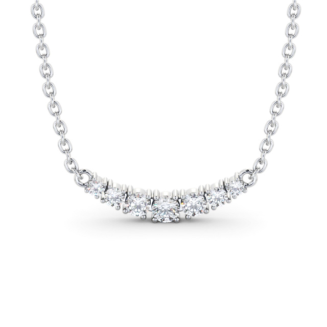 Bar Style Diamond Pendant 9K White Gold - Estrada PNT186_WG_UP