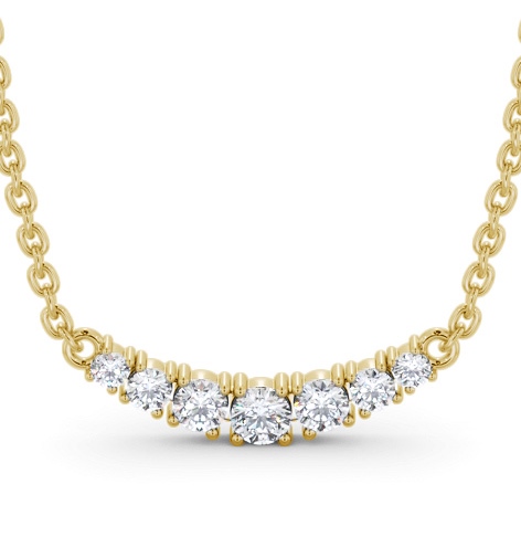 Estrada Bar Style Curved Pendant Round Diamond PNT186_YG_THUMB2 