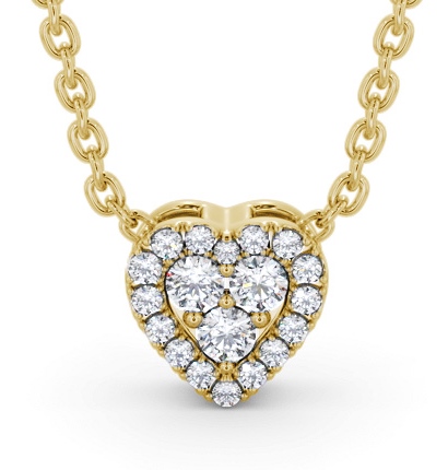  Heart Design Diamond Pendant 18K Yellow Gold - Rivera PNT187_YG_THUMB2 