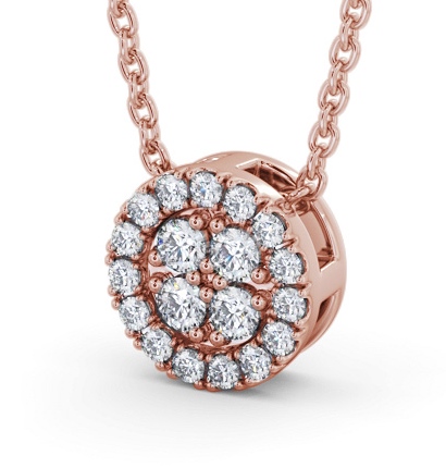 Cluster Design Diamond Pendant 18K Rose Gold PNT190_RG_THUMB1 