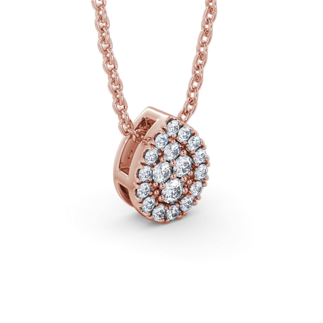 Pear Design Diamond Pendant 9K Rose Gold - Karya PNT191_RG_FLAT