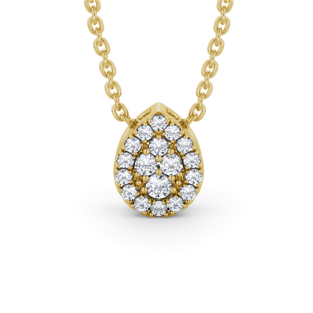 Pear Design Diamond Pendant 9K Yellow Gold - Karya PNT191_YG_UP