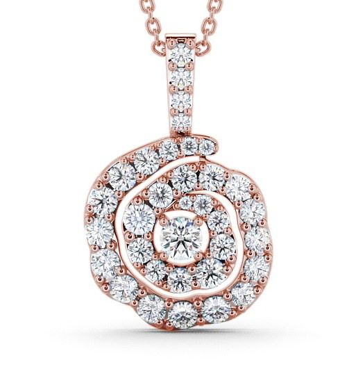 Kiskin Cluster Pendant Round Diamond Wrap Design PNT21_RG_THUMB2 