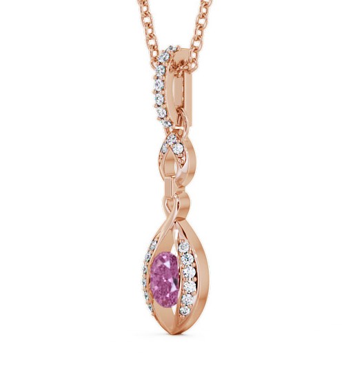 Drop Style Pink Sapphire and Diamond 0.69ct Pendant 18K Rose Gold PNT25GEM_RG_PS_THUMB1 