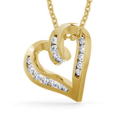  Heart Shaped Diamond 0.37ct Pendant 9K Yellow Gold - Dalfali PNT27_YG_THUMB1 