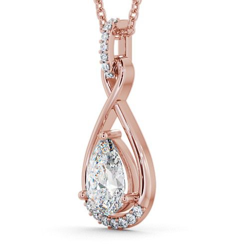 Drop Pear Diamond Pendant 9K Rose Gold PNT29_RG_THUMB1