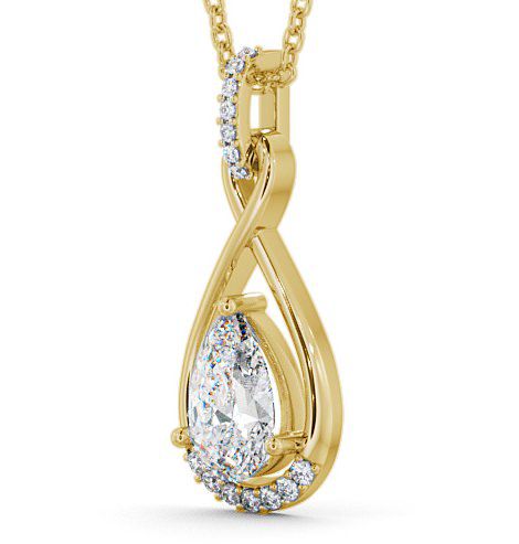 Drop Pear Diamond Pendant 18K Yellow Gold PNT29_YG_THUMB1