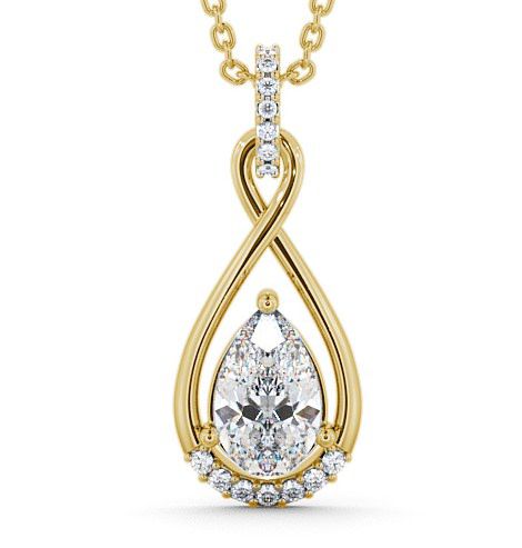Drop Pear Diamond Pendant 9K Yellow Gold PNT29_YG_THUMB2 