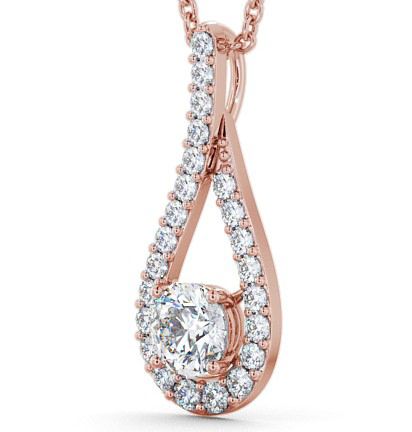 Drop Round Diamond Pendant 9K Rose Gold PNT2_RG_THUMB1 