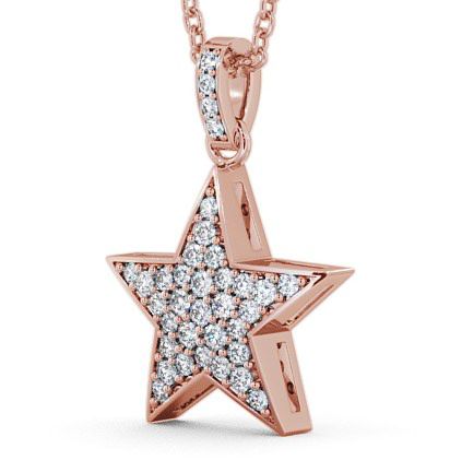 Star Shaped Diamond 0.42ct Cluster Pendant 9K Rose Gold PNT33_RG_THUMB1