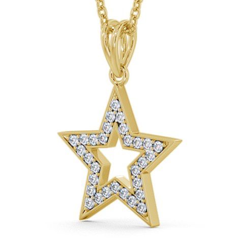 Star Shaped Diamond Pendant 9K Yellow Gold - Roxby PNT34_YG_THUMB1 