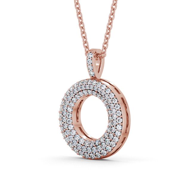 Circle Diamond 0.60ct Pendant 18K Rose Gold - Sarclet