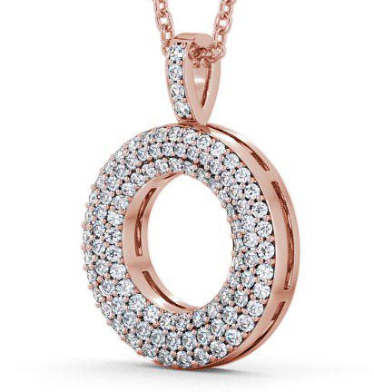 Circle Diamond 0.60ct Pendant 9K Rose Gold - Sarclet PNT35_RG_THUMB1