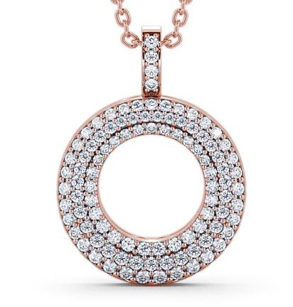  Circle Diamond 0.60ct Pendant 9K Rose Gold - Sarclet PNT35_RG_THUMB2 