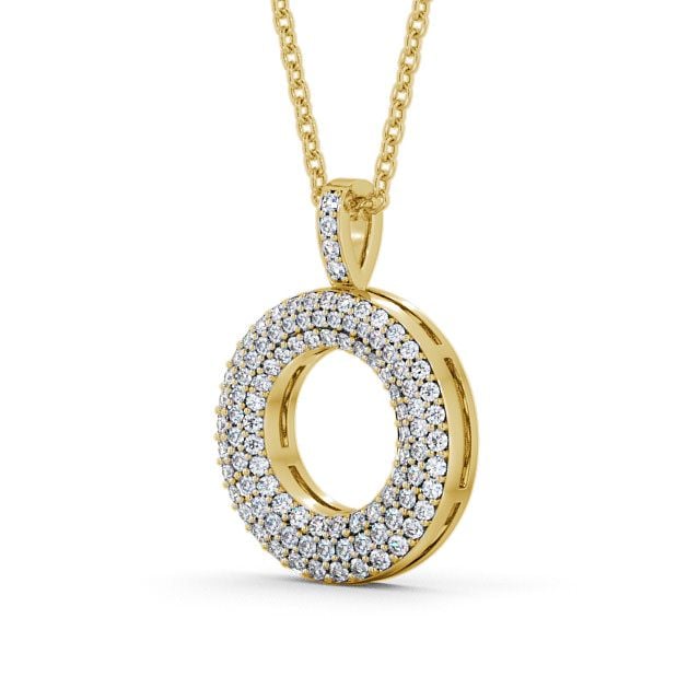 Circle Diamond 0.60ct Pendant 18K Yellow Gold - Sarclet