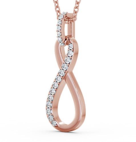 Infinity Diamond 0.20ct Pendant 9K Rose Gold PNT37_RG_THUMB1 