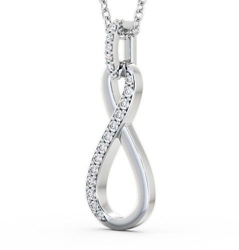 Infinity Diamond 0.20ct Pendant 18K White Gold PNT37_WG_THUMB1 