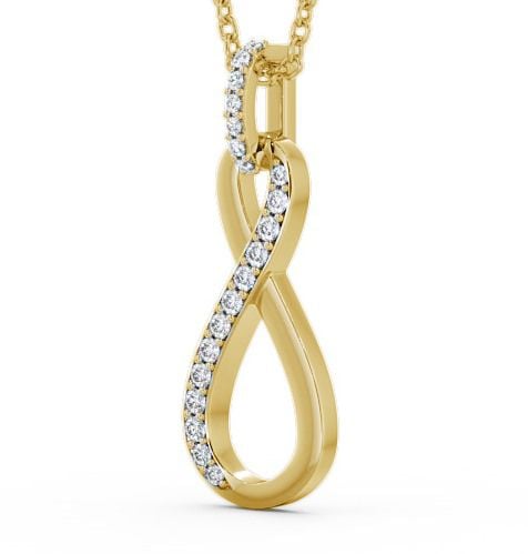 Infinity Diamond 0.20ct Pendant 9K Yellow Gold PNT37_YG_THUMB1