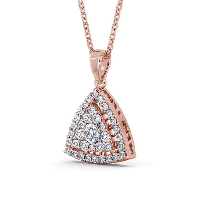 Cluster Round Diamond Pendant 9K Rose Gold - Delvin PNT42_RG_SIDE