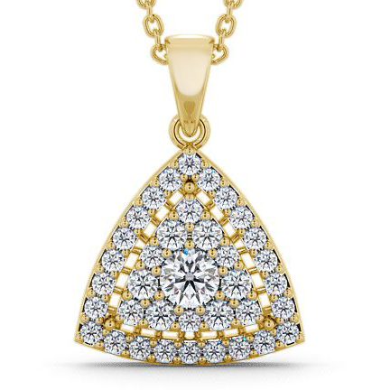 Delvin Cluster Pendant Round Diamond PNT42_YG_THUMB2 
